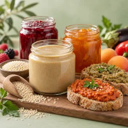 Тахани, зеленчукови пастети и конфитюри