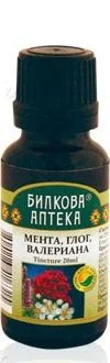 Тинктура "Мента, глог и валериана" за успокояване - 20/50 мл.