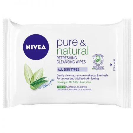 Мокри кърпички за почистване на грим Nivea Visage - 25 бр.