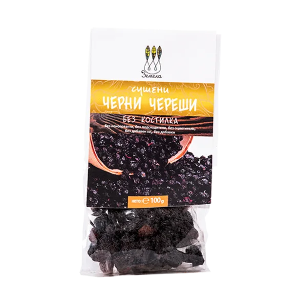 Земела - сушени черни череши без костилка - 100 гр.