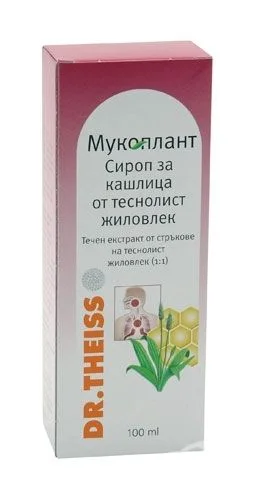 Д-р Тайс - Мукоплант сироп за кашлица с екстракт от живовлек-100мл.