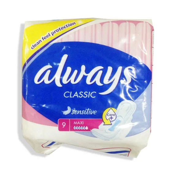 Дамски Превръзки Always Classic Maxi Sensitive x 9 бр.