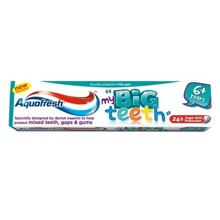 Паста за зъби Aquafresh Big Teeth х 50 мл. - за деца 6+ г.