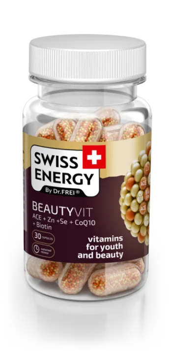 Витамини за кожата BeautyVit Swiss Energy x 30 капсули