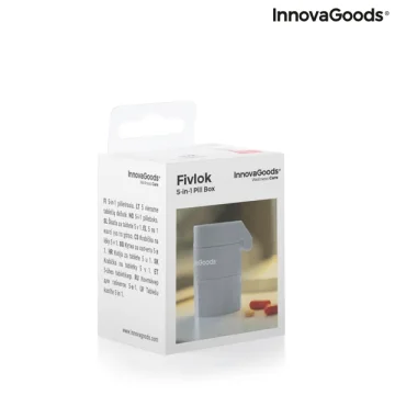 5 в 1 кутия за лекарства InnovaGoods, 5,2 x 6,5 x 4 см