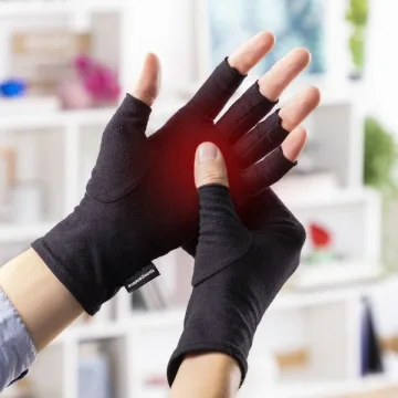 Компресивни ръкавици при болки и артрит InnovaGoods, Черни, 3 размера