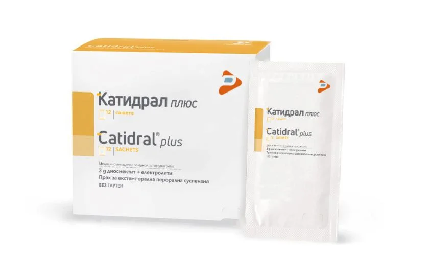 Катидрал плюс сашета при диария и болки в стомаха Pharma Line, 12 сашета