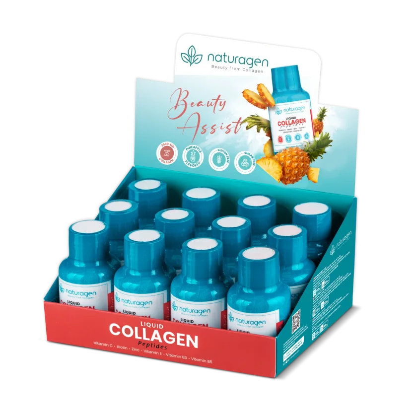 Течен Колаген Naturagen, с вкус на Ананас, 12 бр х 60 мл.