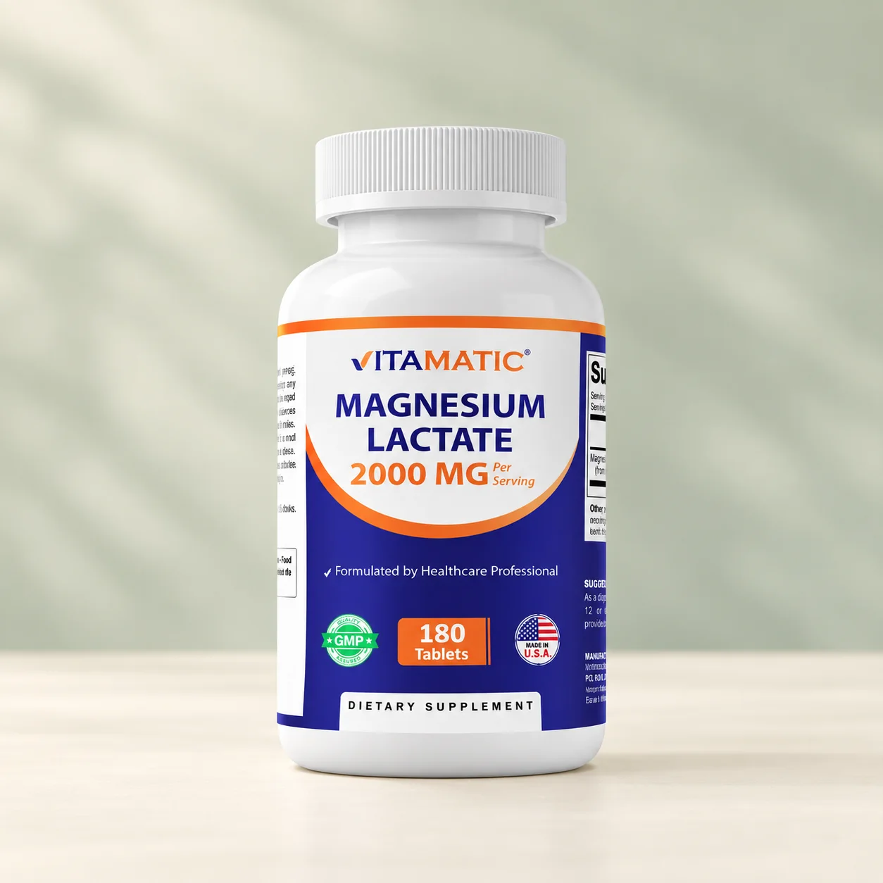 Магнезий лактат за мускули и нервна система – Vitamatic, 180 таблетки