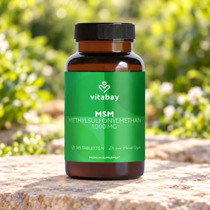 МСМ за съединителната тъкан Vitabay, 1000 mg, 365 таблетки