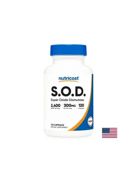 Супероксид дисмутаза Nutricost, 300 mg, 120 капсули