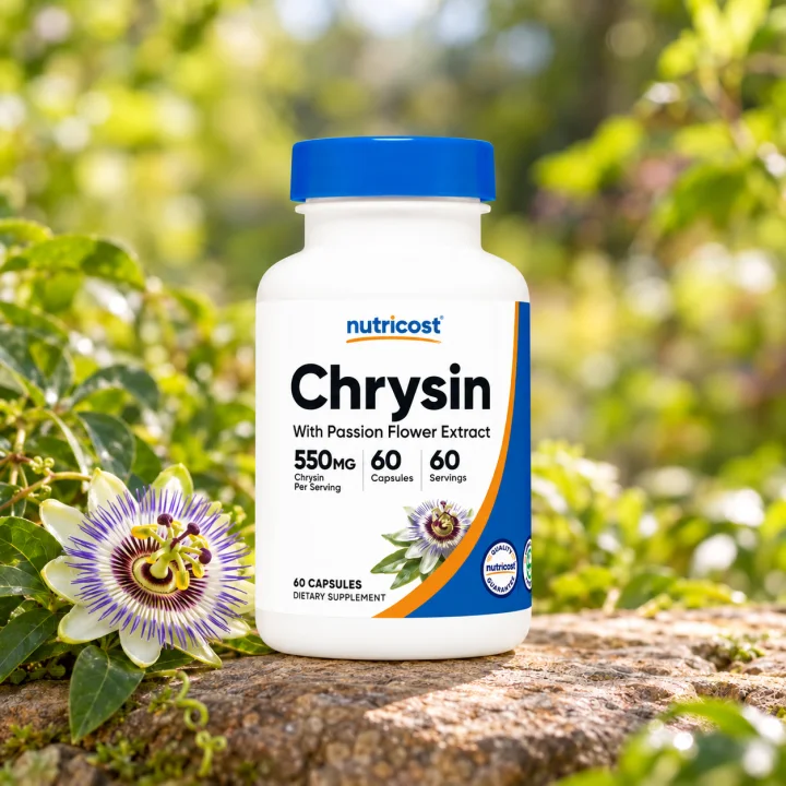 Хризин с пасифлора Nutricost, 550 mg, 60 капсули