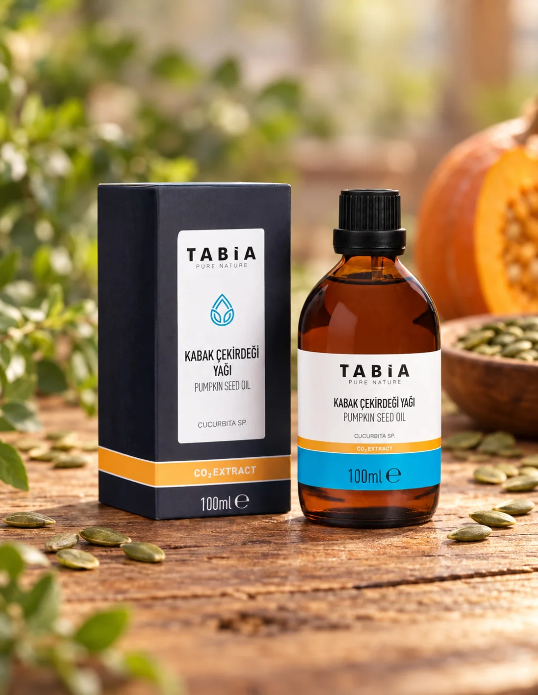 Масло от тиквени семки за студена употреба Tabia, 100 ml