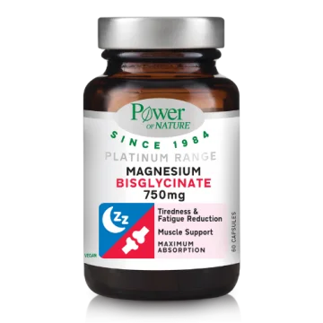 Магнезий бисглицинат Power of Nature, 150 mg магнезий, 60 капсули