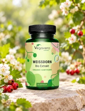 Екстракт от глог за грижа за сърцето Vegavero, 700 mg, 60 капсули