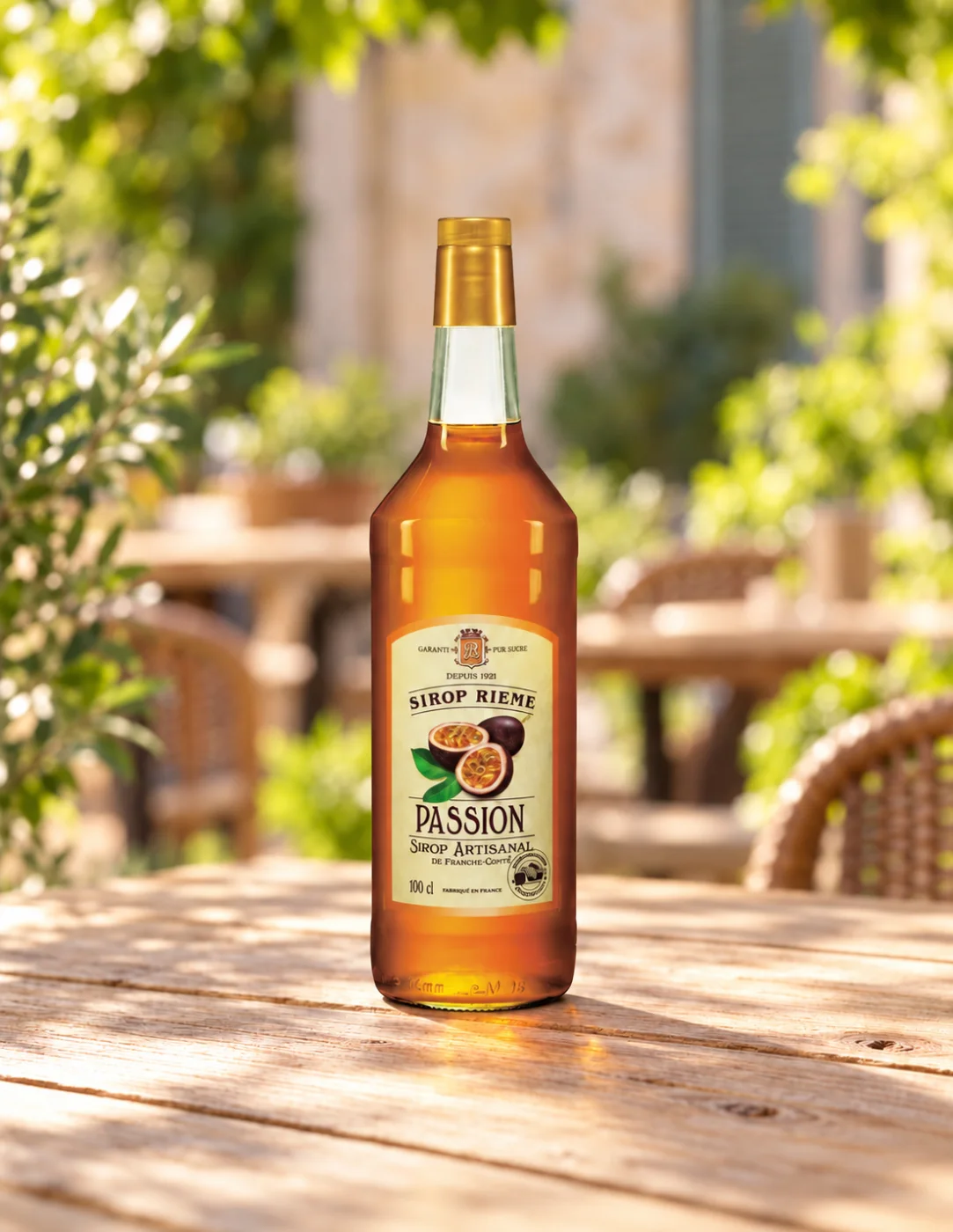 Сироп с вкус на маракуя за тропически напитки Maison Rième, 1000 ml