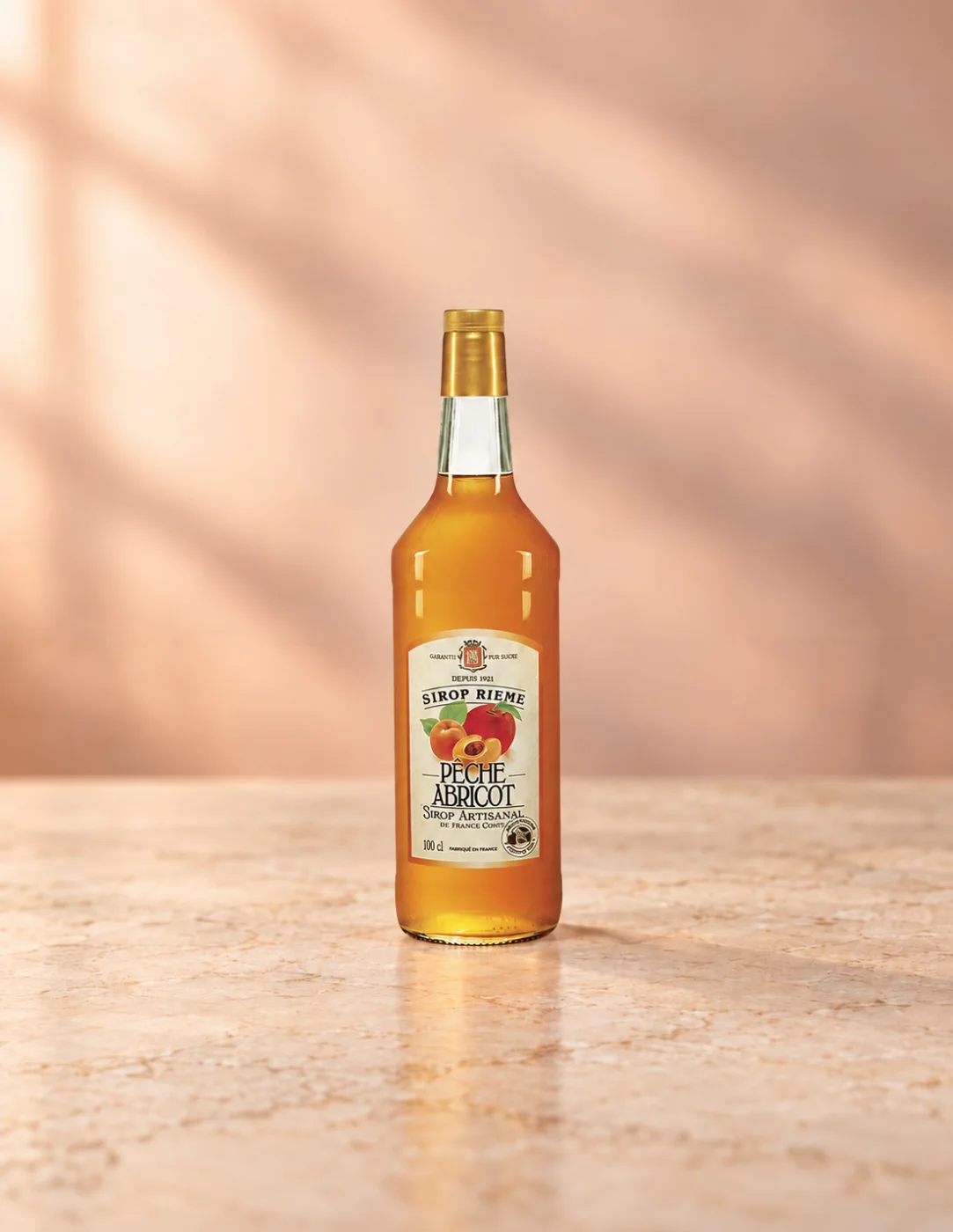 Сироп с вкус на праскова и кайсия за напитки и коктейли Maison Rième, 1000 ml