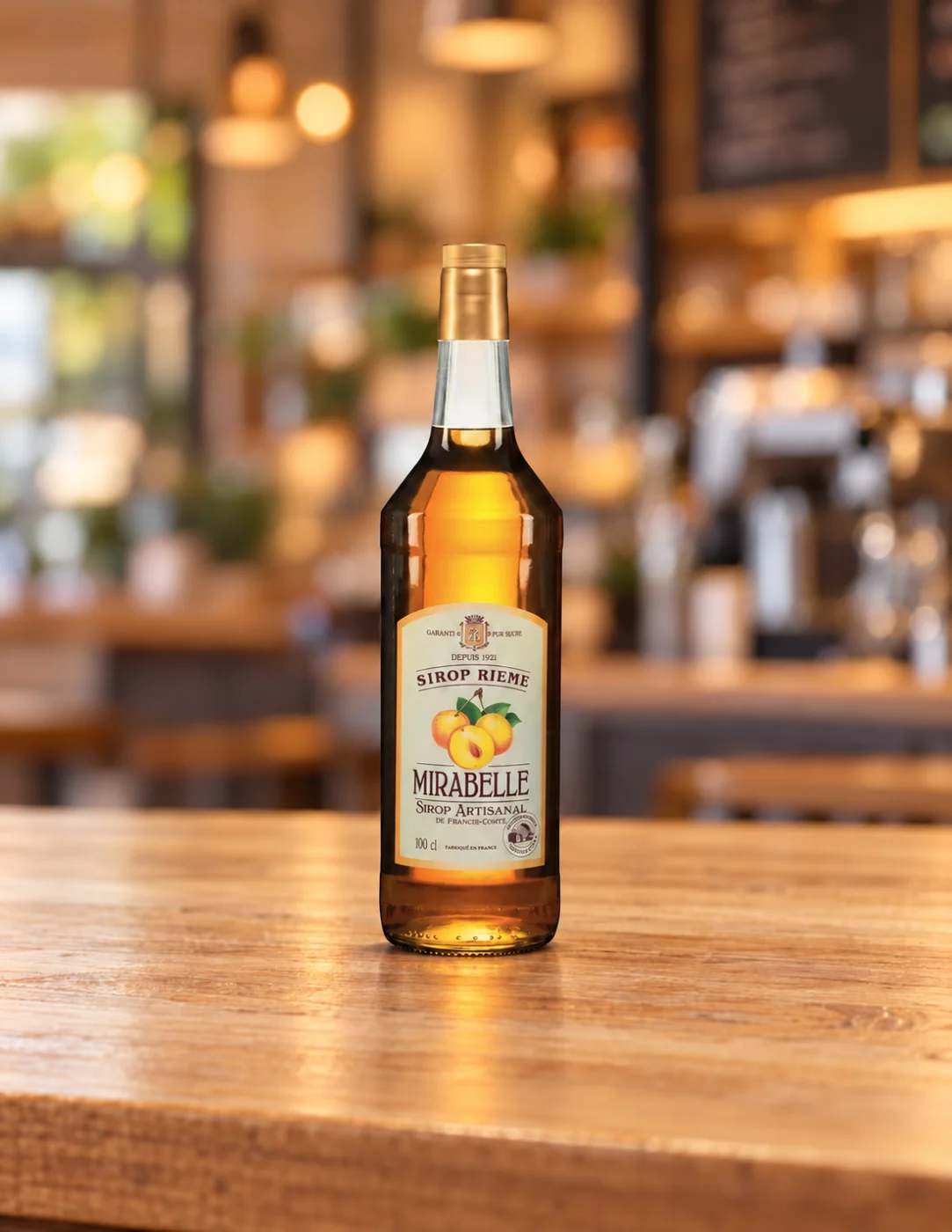 Сироп с вкус на мирабела за напитки и десерти Maison Rième, 1000 ml