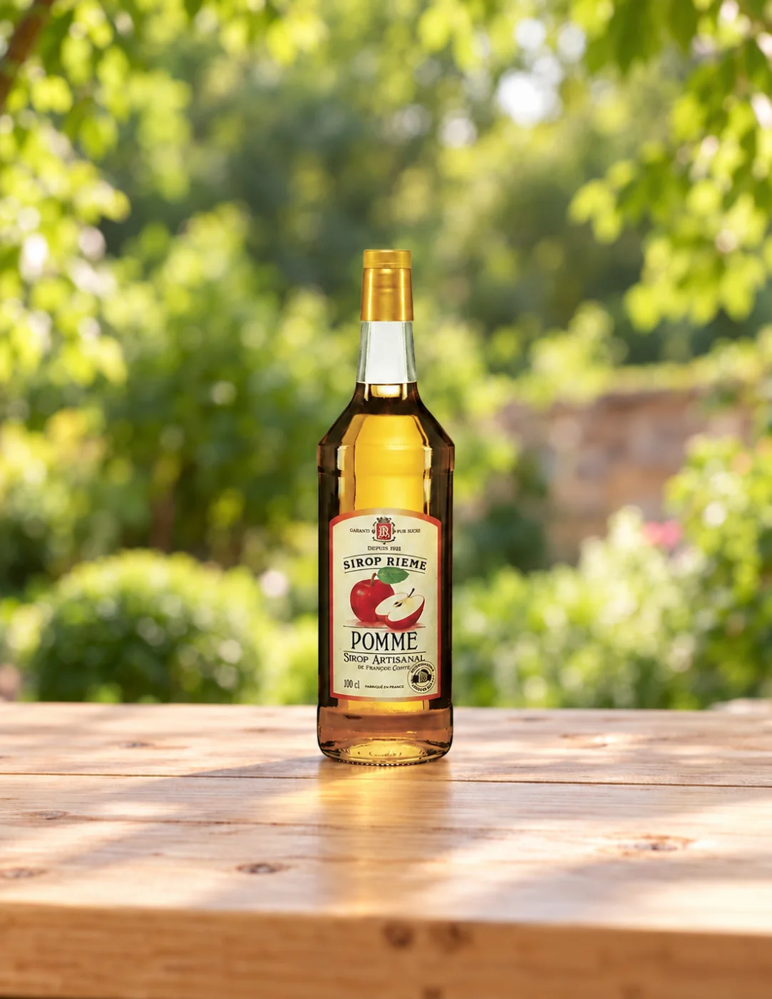 Сироп с вкус на ябълка за напитки и коктейли Maison Rième, 1000 ml