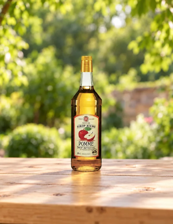 Сироп с вкус на ябълка за напитки и коктейли Maison Rième, 1000 ml