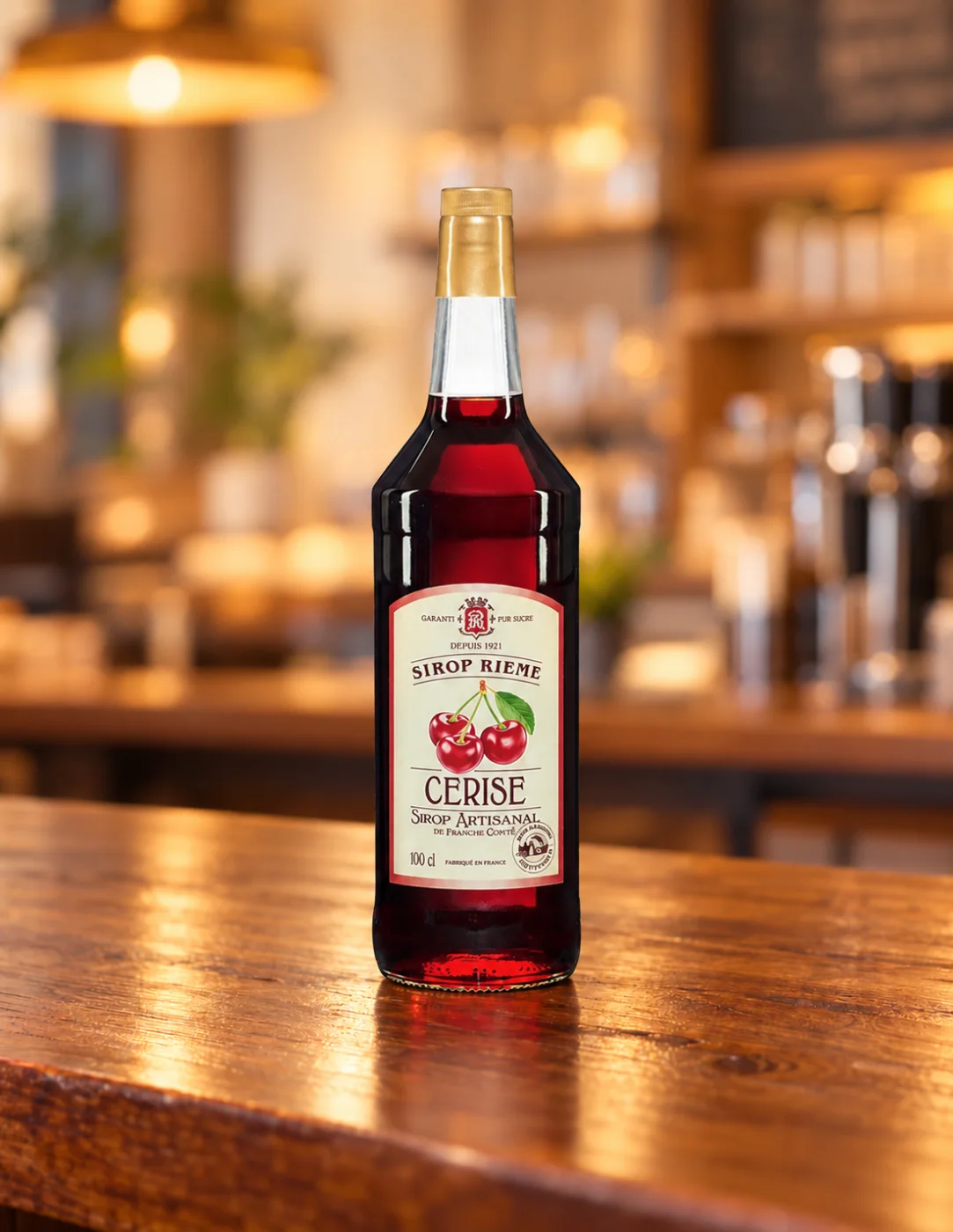 Сироп с вкус на череша за напитки и десерти Maison Rième, 1000 ml