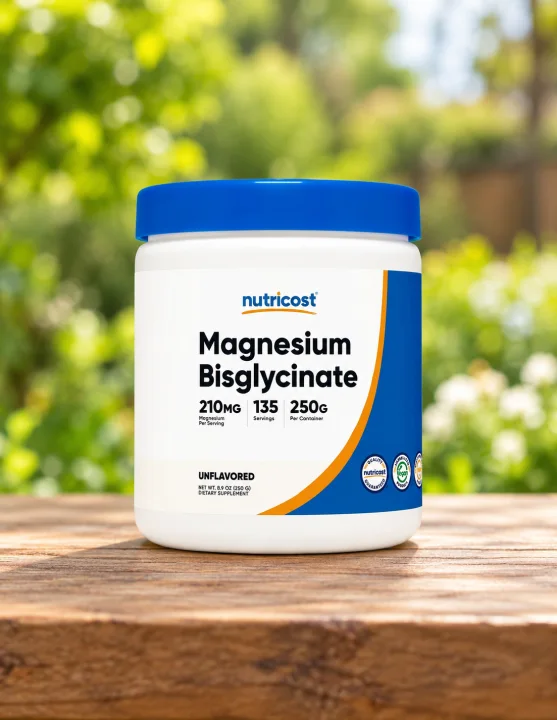 Магнезий бисглицинат на прах Nutricost, 210 mg, 250 g