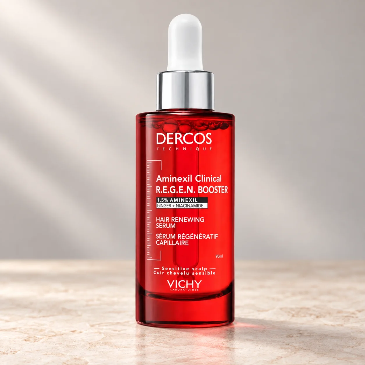 Серум за изтъняваща коса Dercos Aminexil Clinical R.E.G.E.N. Booster Vichy, 90 мл