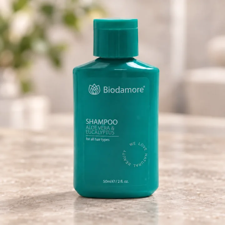 Шампоан с алое вера и евкалипт Biodamore, 50 мл