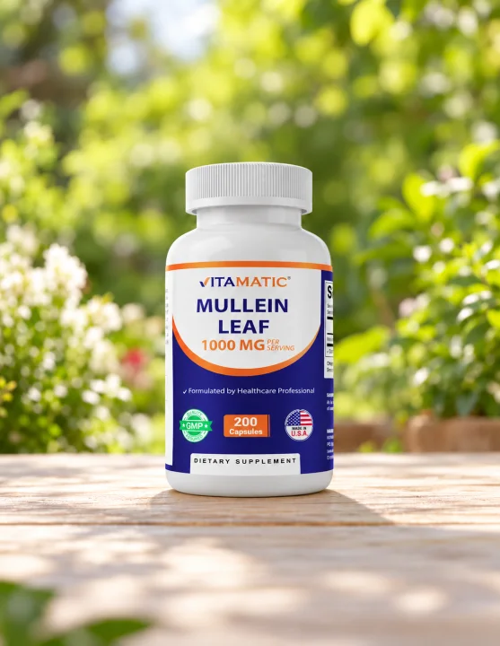 Листа от лопен за дихателна подкрепа Vitamatic, 333 mg, 200 капсули