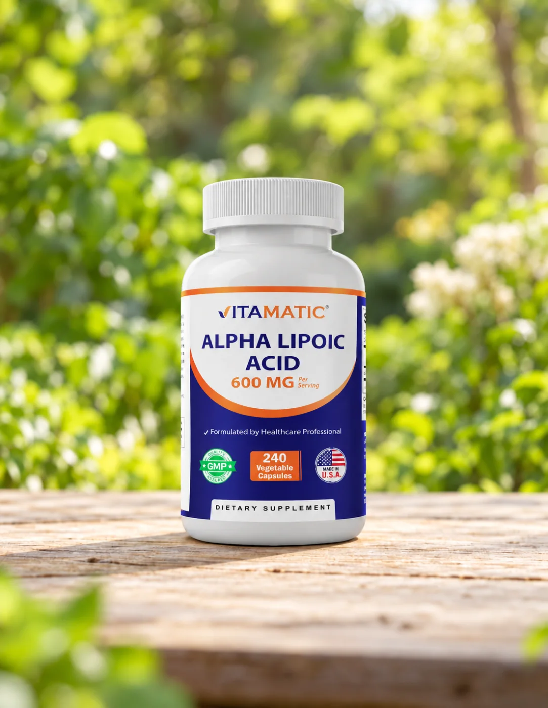 Алфа-липоева киселина за клетъчно здраве Vitamatic, 300 mg, 240 веган капсули