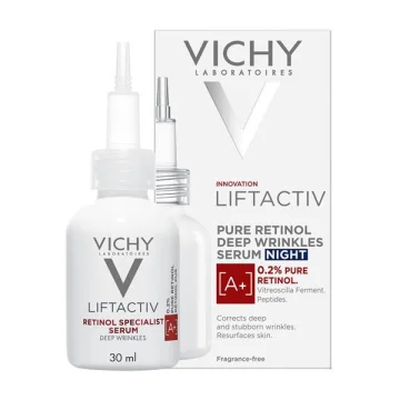 Нощен серум против бръчки Liftactiv Vichy, 0,2% ретинол, 30 мл