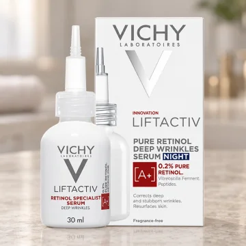 Нощен серум против бръчки Liftactiv Vichy, 0,2% ретинол, 30 мл