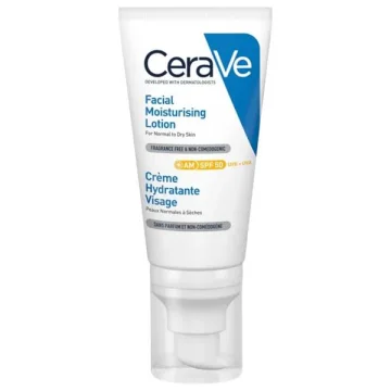 Дневен хидратиращ крем за лице CeraVe, SPF50, 52 мл