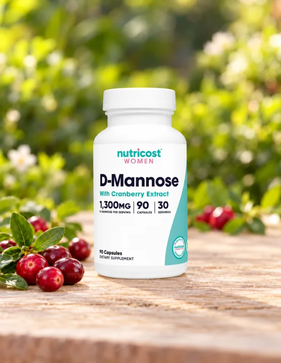 Д-маноза с червена боровинка за пикочните пътища Nutricost, 90 капсули
