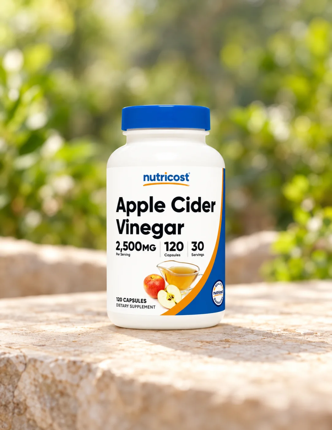 Ябълков оцет на капсули Nutricost, 625 mg, 120 капсули