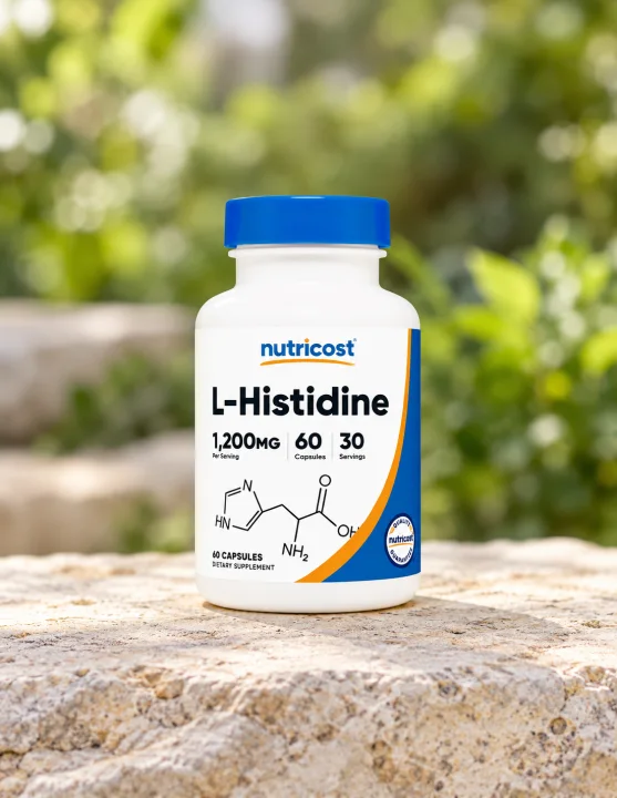 Аминокиселина L-хистидин Nutricost, 600 mg, 60 капсули