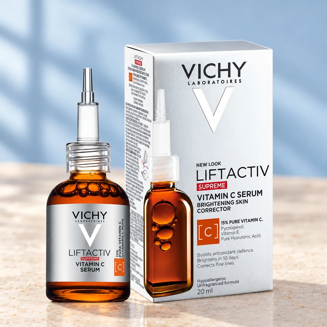 Озаряващ серум с витамин C Vichy Liftactiv Supreme, 15%, 20 мл