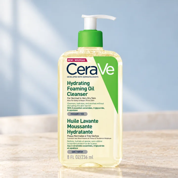 Хидратиращо измиващо олио за лице и тяло CeraVe, 236 мл