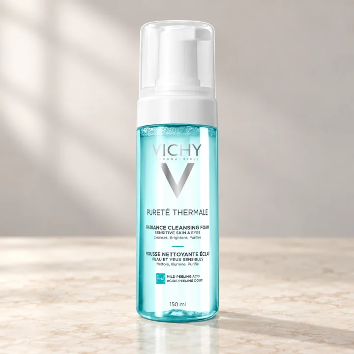 Нежна почистваща пяна за лице Vichy, Pureté Thermale, 150 мл