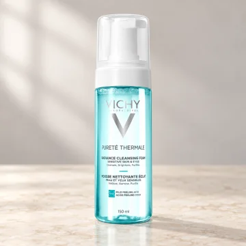 Нежна почистваща пяна за лице Vichy, Pureté Thermale, 150 мл