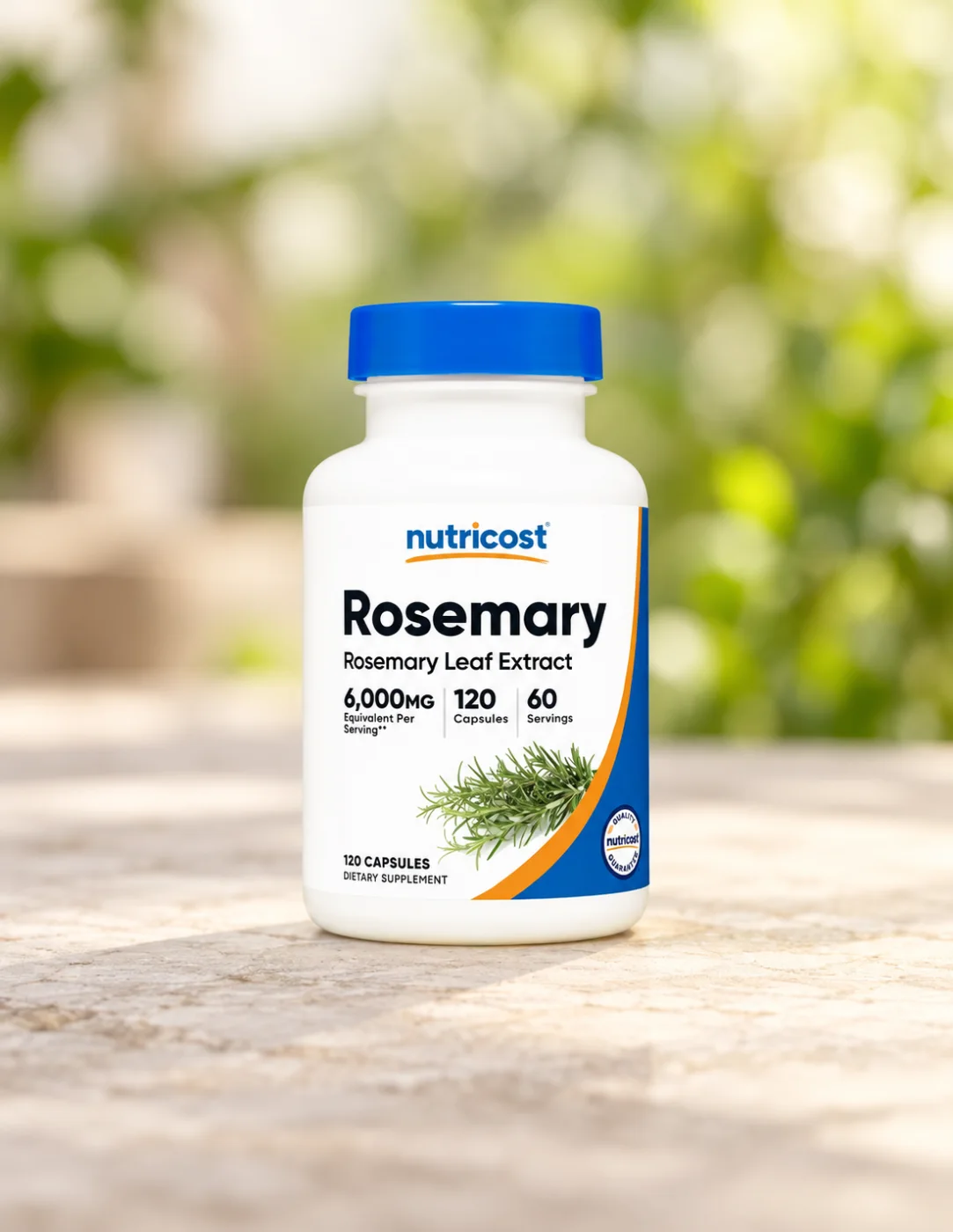 Розмарин за подкрепа след натоварване Nutricost, 150 mg, 120 капсули