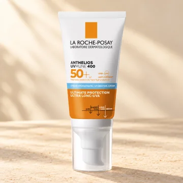 Слънцезащитен крем SPF 50+ с аромат La Roche-Posay, Anthelios UVMune 400, 50 мл