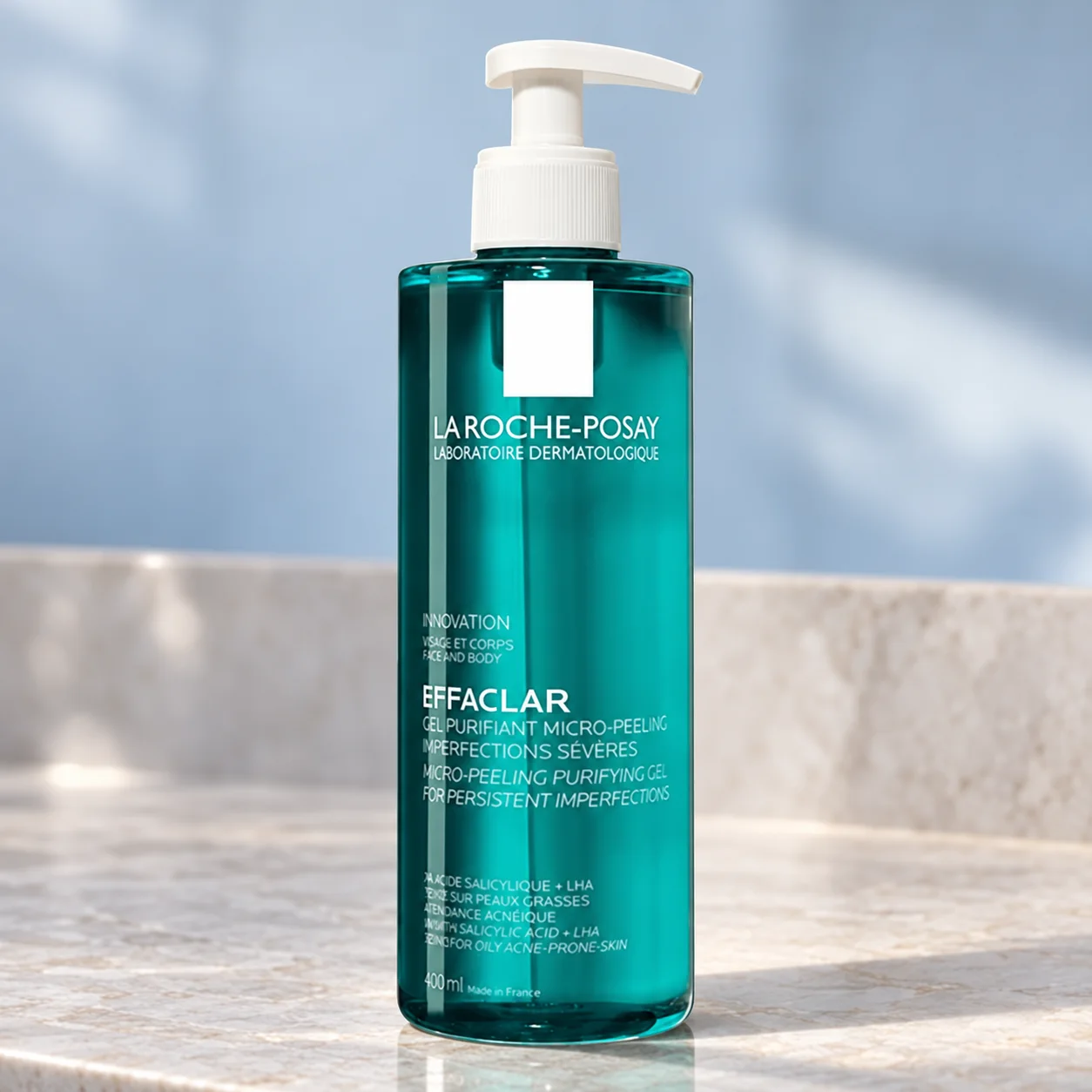 Микропилинг гел за лице и тяло La Roche-Posay, Effaclar, 400 мл