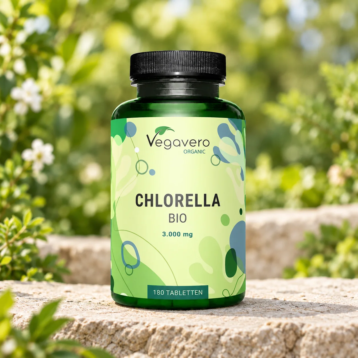 Био хлорела на таблетки Vegavero, 1000 mg, 180 таблетки