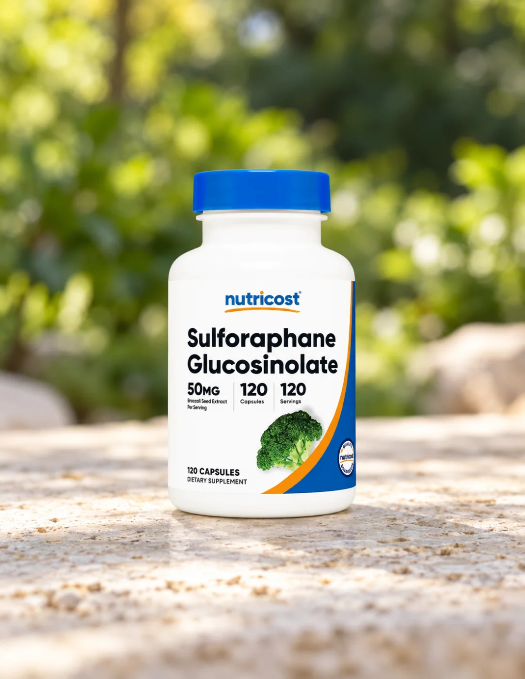 Екстракт от семена на броколи Nutricost, 50 mg, 120 капсули