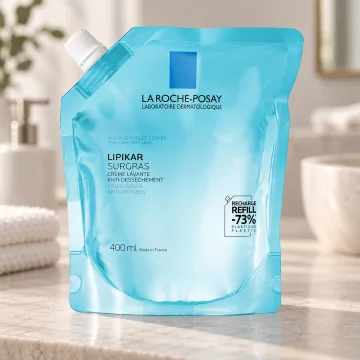 Измиващ крем за суха кожа La Roche-Posay, Lipikar Surgras, пълнител 400 мл
