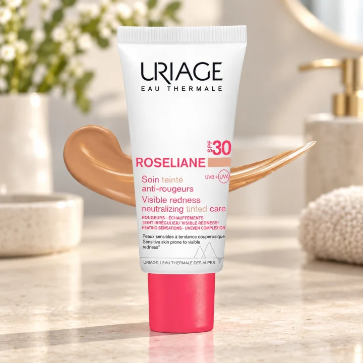 Тониран CC крем за зачервена кожа Uriage, Roséliane SPF30, 40 мл