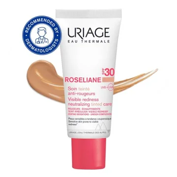 Тониран CC крем за зачервена кожа Uriage, Roséliane SPF30, 40 мл