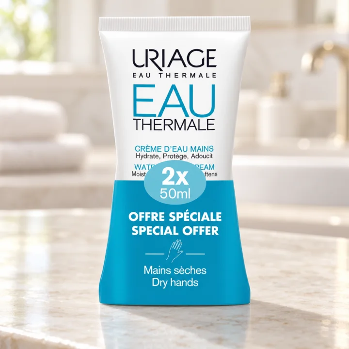 Комплект защитни кремове за ръце Uriage Eau Thermale, 2 × 50 мл