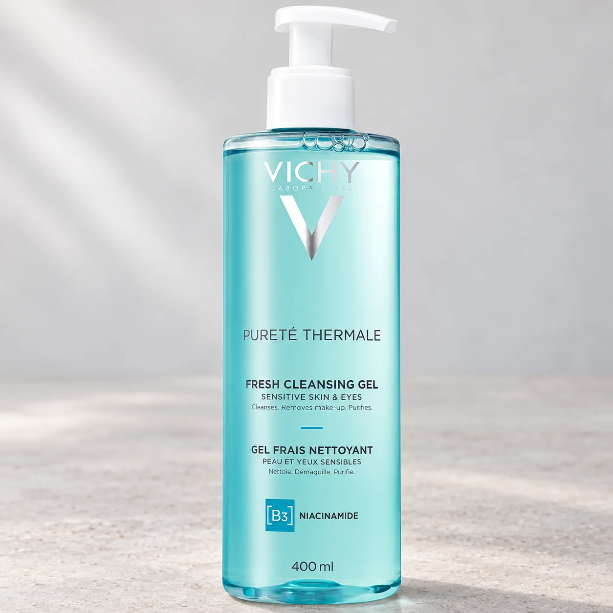 Почистващ гел за чувствителна кожа Vichy, Pureté Thermale, 400 мл